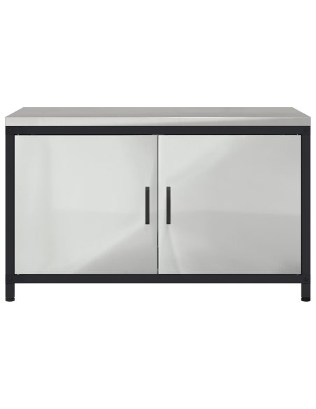 Armadietto per Stoccaggio in Cucina Argento 60 x 50 x 92 cm