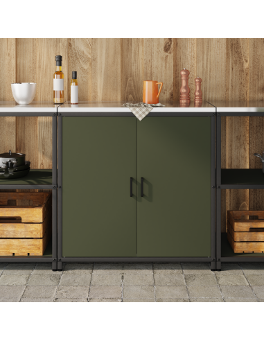 Stoccaggio in cucina Verde oliva 60 x 50 x 92 cm Acciaio