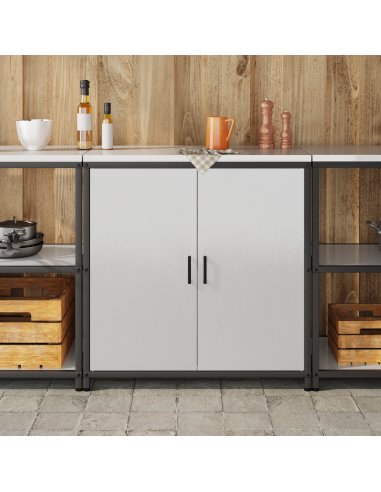 Stoccaggio in cucina con porta Argento 60 x 50 x 92 cm Acciaio
