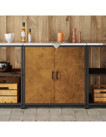 Armadietto per Stoccaggio in Cucina Ruggine 60 x 50 x 92 cm