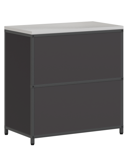 Stoccaggio in cucina con porta Nero 60 x 50 x 92 cm Acciaio