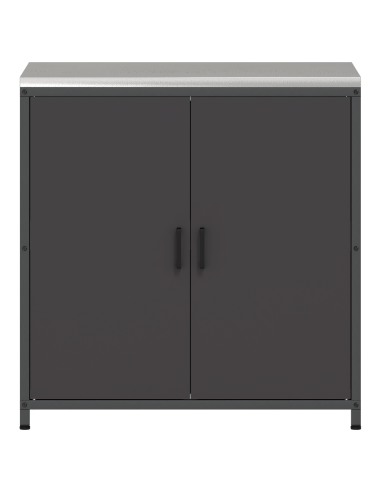 Stoccaggio in cucina con porta Nero 60 x 50 x 92 cm Acciaio