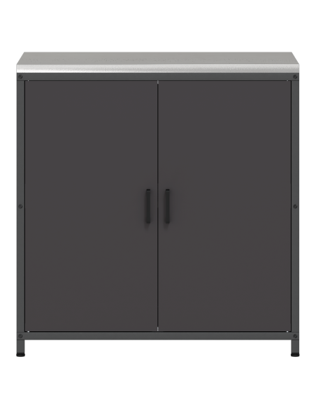 Stoccaggio in cucina con porta Nero 60 x 50 x 92 cm Acciaio