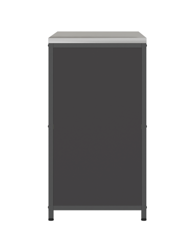 Stoccaggio in cucina con porta Nero 60 x 50 x 92 cm Acciaio