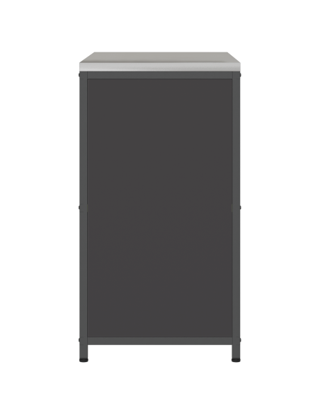 Stoccaggio in cucina con porta Nero 60 x 50 x 92 cm Acciaio