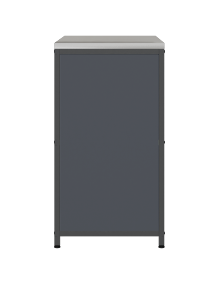 Armadietto per Stoccaggio in Cucina Antracite 60 x 50 x 92 cm