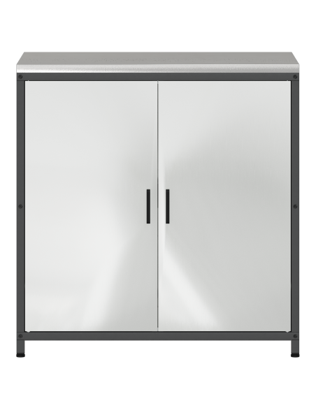 Armadietto per Stoccaggio in Cucina Argento 60 x 50 x 92 cm