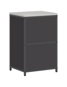 Stoccaggio in cucina con porta Nero 60 x 50 x 92 cm Acciaio 2