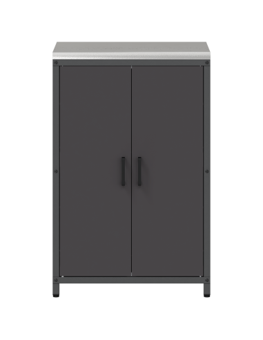 Stoccaggio in cucina con porta Nero 60 x 50 x 92 cm Acciaio