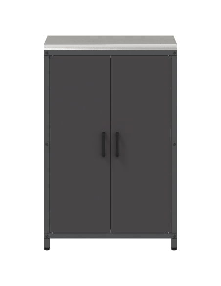 Stoccaggio in cucina con porta Nero 60 x 50 x 92 cm Acciaio