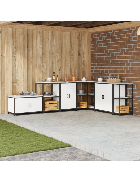 Armadietto per Stoccaggio in Cucina Bianco 60 x 50 x 92 cm