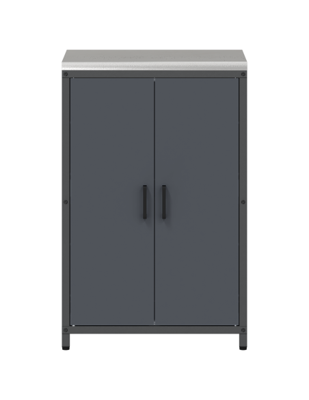 Armadietto per Stoccaggio in Cucina Antracite 60 x 50 x 92 cm