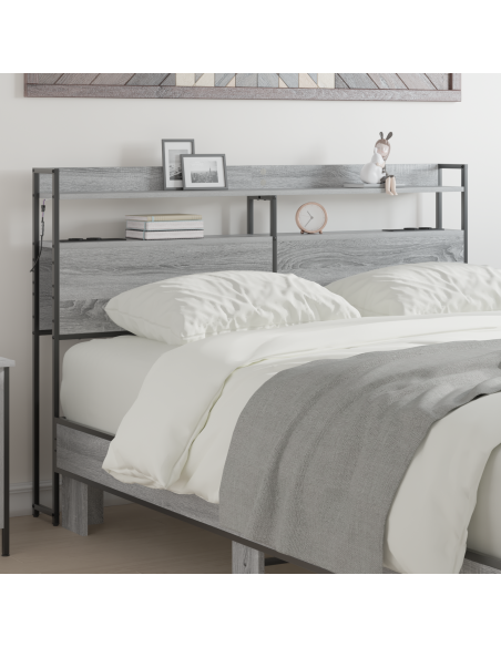Testata contenitore Grigio sonoma 135 cm Legno multistrato