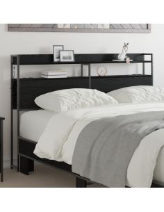 Testata contenitore Rovere nero 150 cm Legno multistrato