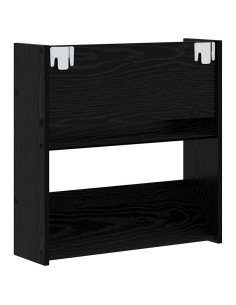 Mobile per scarpe Rovere Nero 60 x 18 x 60 cm Legno multistrato