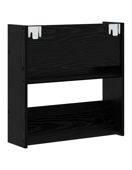 Mobile per scarpe Rovere Nero 60 x 18 x 60 cm Legno multistrato