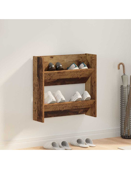Armadi per scarpe da muro Legno antico 60 x 18 x 60 cm