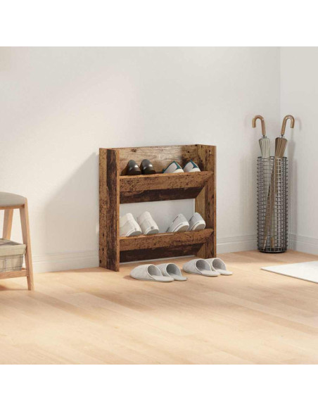 Armadi per scarpe da muro Legno antico 60 x 18 x 60 cm