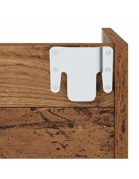 Armadi per scarpe da muro 2 pcs Legno antico 60 x 18 x 60 cm