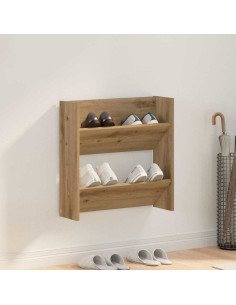 Mobile per scarpe Rovere artigianale 60 x 18 x 60 cm 2