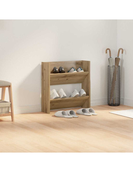 Armadi per scarpe da muro rovere artigianale 60 x 18 x 60 cm