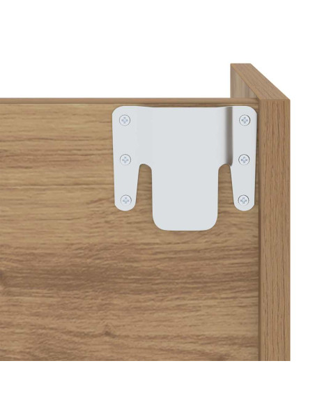 Armadi per scarpe da muro 2 pcs rovere artigianale