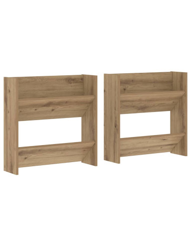 Mobile per scarpe 2 pcs Rovere artigianale 60 x 18 x 60 cm