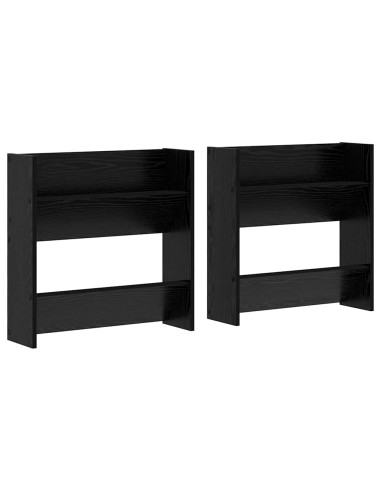 Mobile per scarpe 2 pcs Rovere Nero 60 x 18 x 60 cm