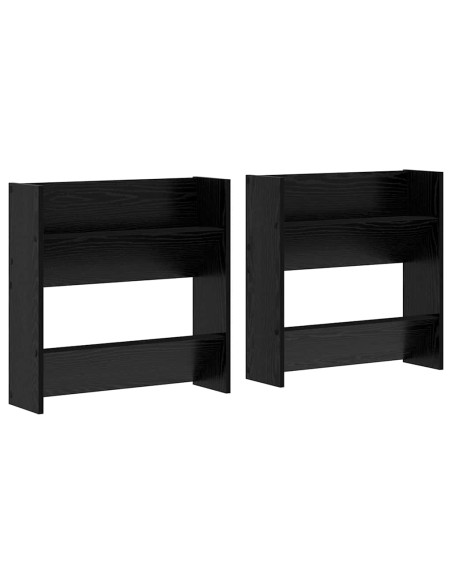 Armadi per scarpe da muro 2 pcs Rovere nero 60 x 18 x 60 cm