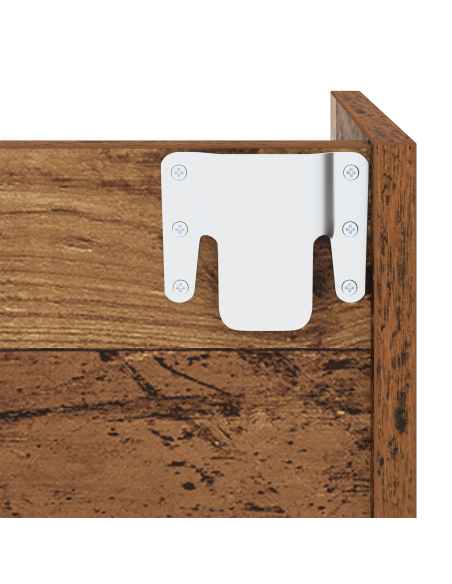 Armadi per scarpe da muro 2 pcs Legno antico 60 x 18 x 60 cm