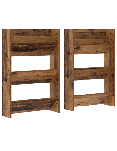 Mobile per scarpe 2 pcs Legno vecchio 60 x 18 x 90 cm