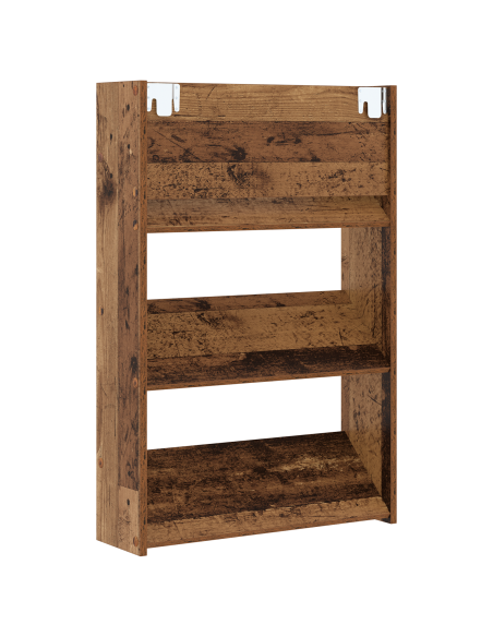 Armadi per scarpe da muro 2 pcs Legno antico 60 x 18 x 60 cm