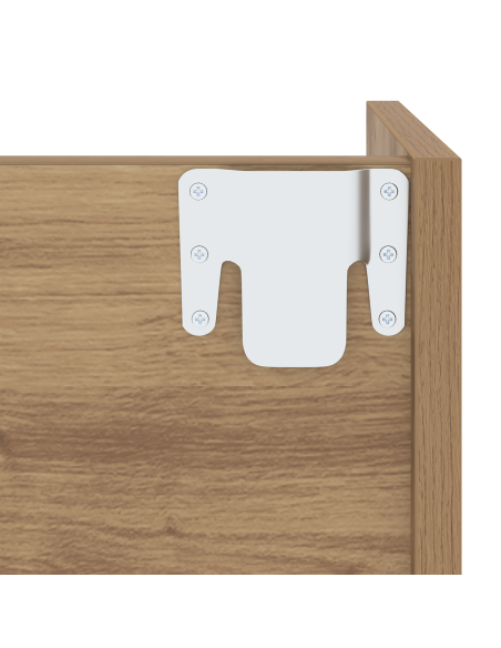 Armadi per scarpe da muro 2 pcs rovere artigianale