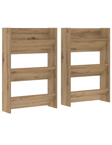 Mobile per scarpe 2 pcs Rovere artigianale 60 x 18 x 90 cm