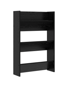 Mobile per scarpe Rovere Nero 60 x 18 x 90 cm Legno multistrato 2