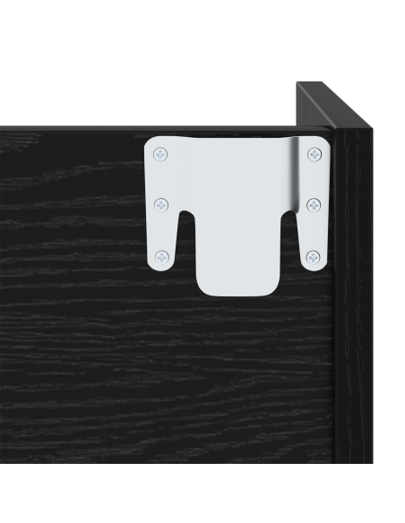 Armadi per scarpe da muro 2 pcs Rovere nero 60 x 18 x 60 cm