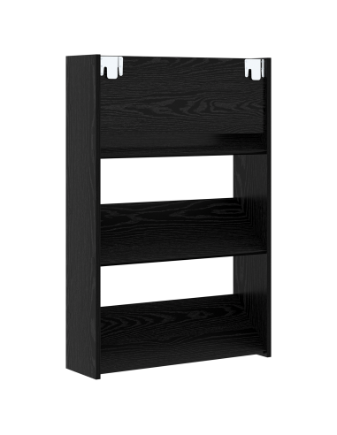 Mobile per scarpe 2 pcs Rovere Nero 60 x 18 x 90 cm