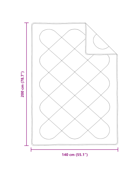 Trapunte & Duvet Bianco 140 x 200 cm Microfibra