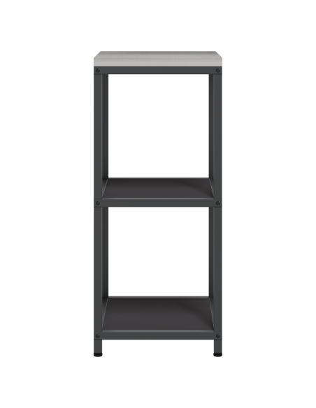 Mensola per il deposito in cucina Nero 60 x 50 x 92 cm Acciaio