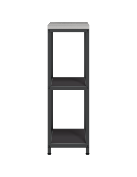 Mensola per il deposito in cucina Nero 60 x 50 x 92 cm Acciaio