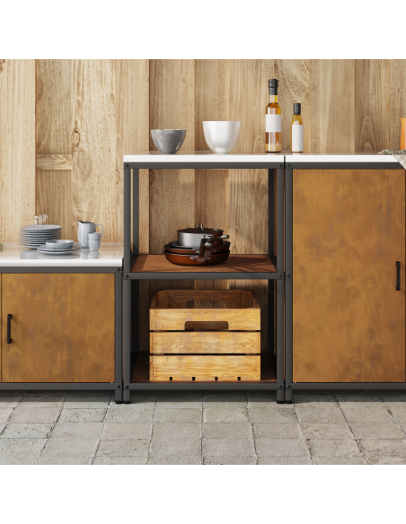 Mensola per il deposito in cucina Ruggine 60 x 50 x 92 cm