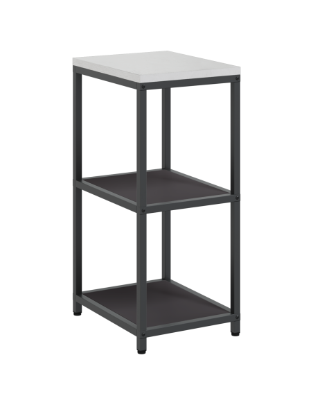 Mensola per il deposito in cucina Nero 60 x 50 x 92 cm Acciaio