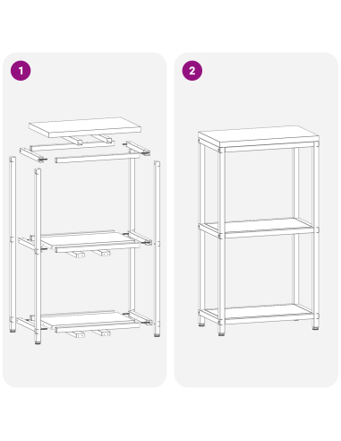 Stoccaggio in cucina Bianco 60 x 50 x 92 cm Acciaio