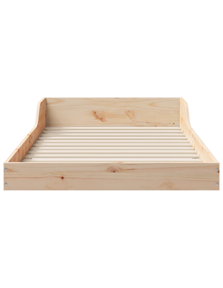 Struttura del letto Marrone 90 x 220 cm Legno di pino massello