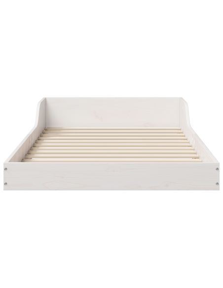 Struttura del letto Bianco 100 x 220 cm Legno di pino massello