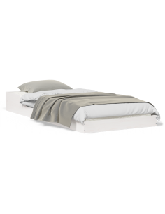 Struttura del letto Bianco 80 x 220 cm Pino massello 2