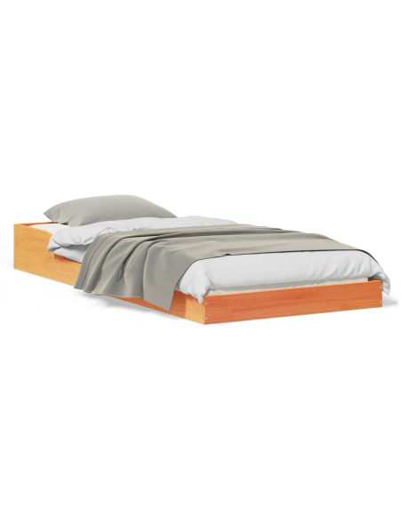 Struttura del letto Cera marrone 80 x 220 cm