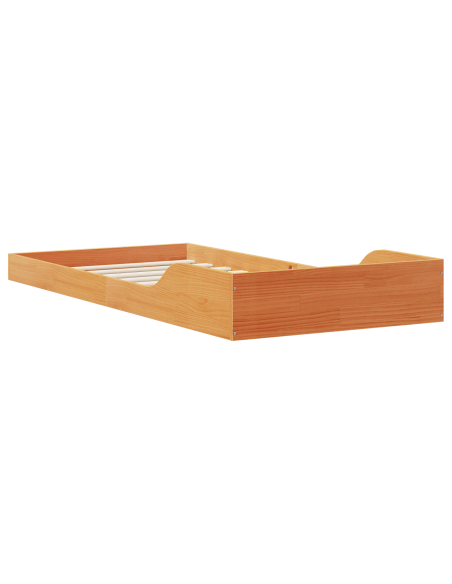 Struttura del letto Cera marrone 80 x 220 cm