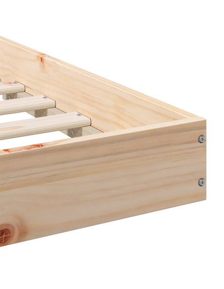 Struttura del letto Marrone 90 x 220 cm Legno di pino massello