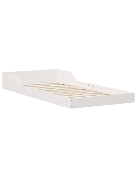 Struttura del letto Bianco 100 x 220 cm Legno di pino massello